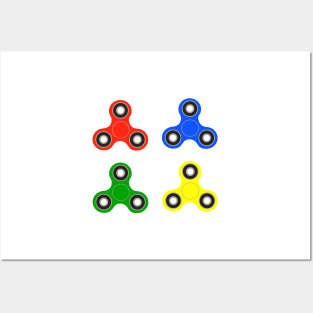 fidget spinner stickers (colored) Posters and Art